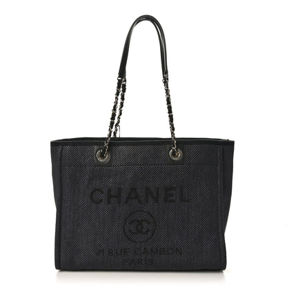 Chanel Lurex Boucle Small Deauville Tote Black 1 of 10