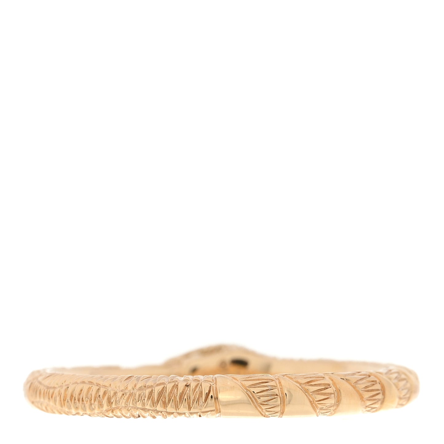 18K Yellow Gold Emerald Ouroboros Snake Ring 53 6.5