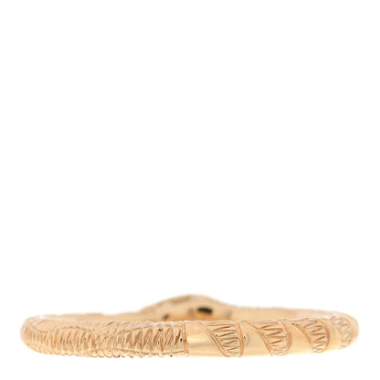 Gucci 18K Yellow Gold Emerald Ouroboros Snake Ring 53 6.5 3 of 4