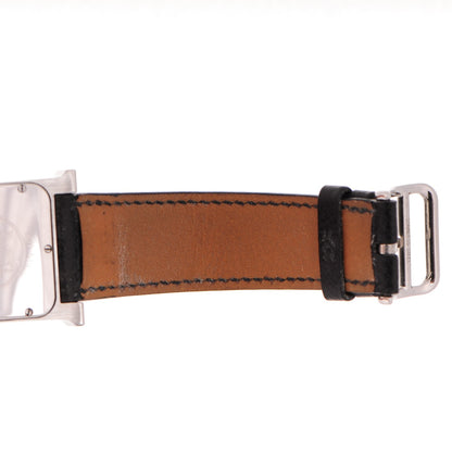 Hermes Stainless Steel Courchevel 26mm Heure H Hour Quartz Watch Noir 4 of 9