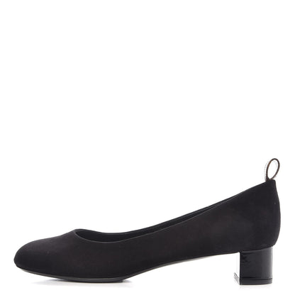 Louis Vuitton Suede Uniformes Pump 38.5 Black 1 of 8