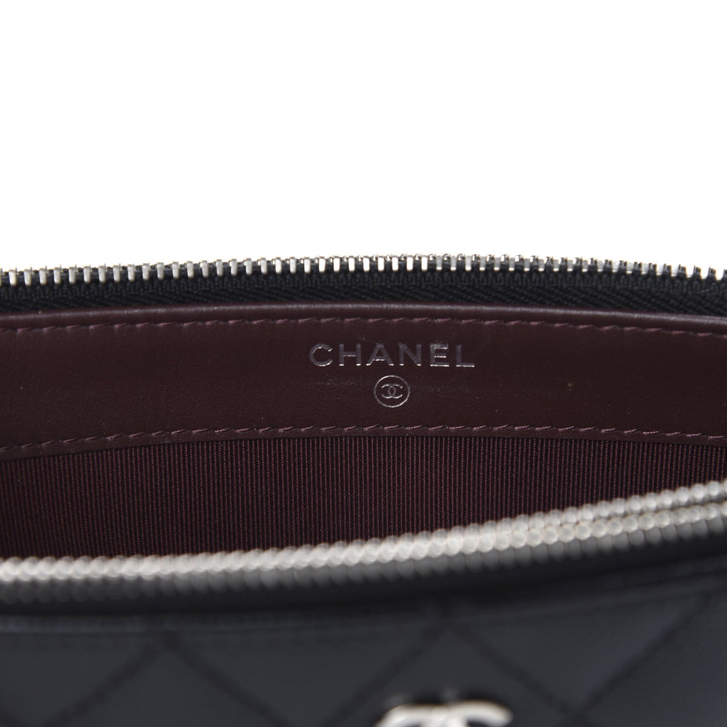 Caviar Quilted Small Clutch With Chain Black