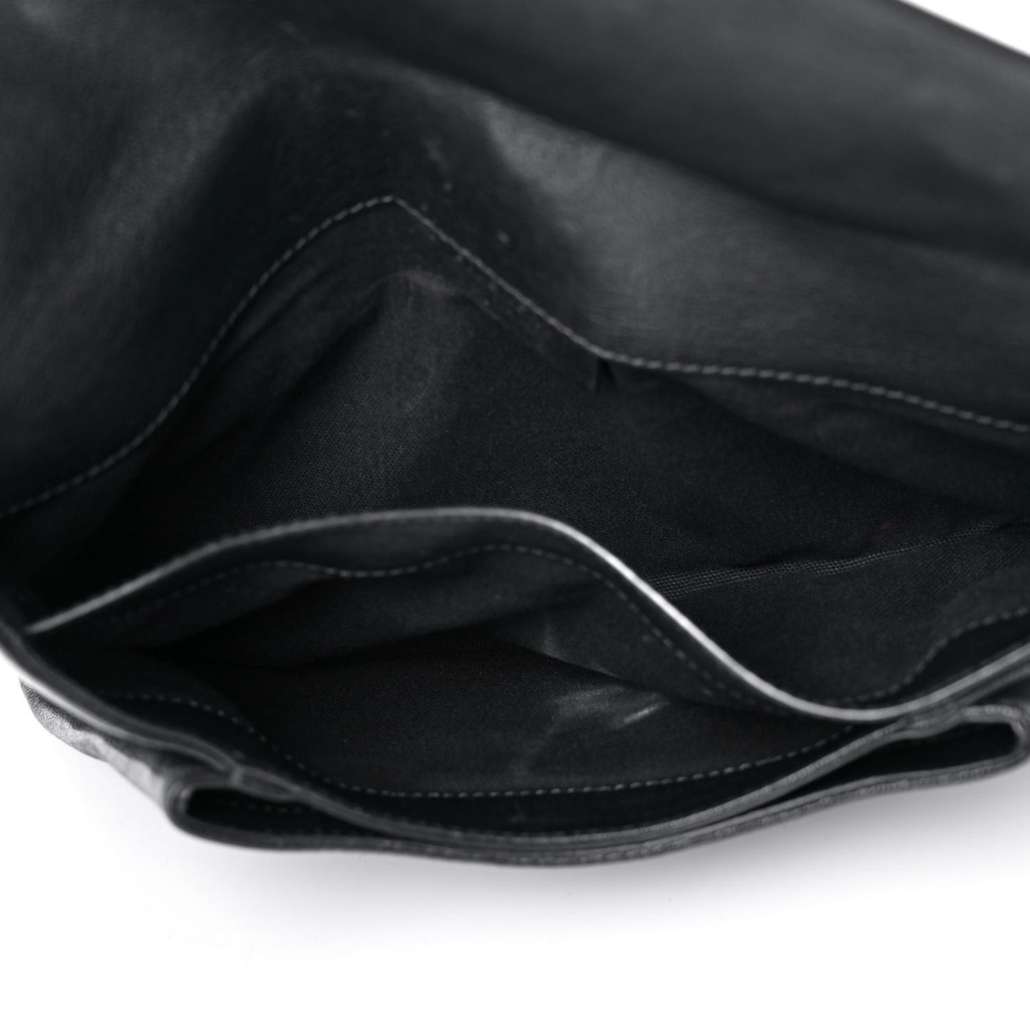 Sugar Goatskin Medium Antigona Envelope Clutch Black