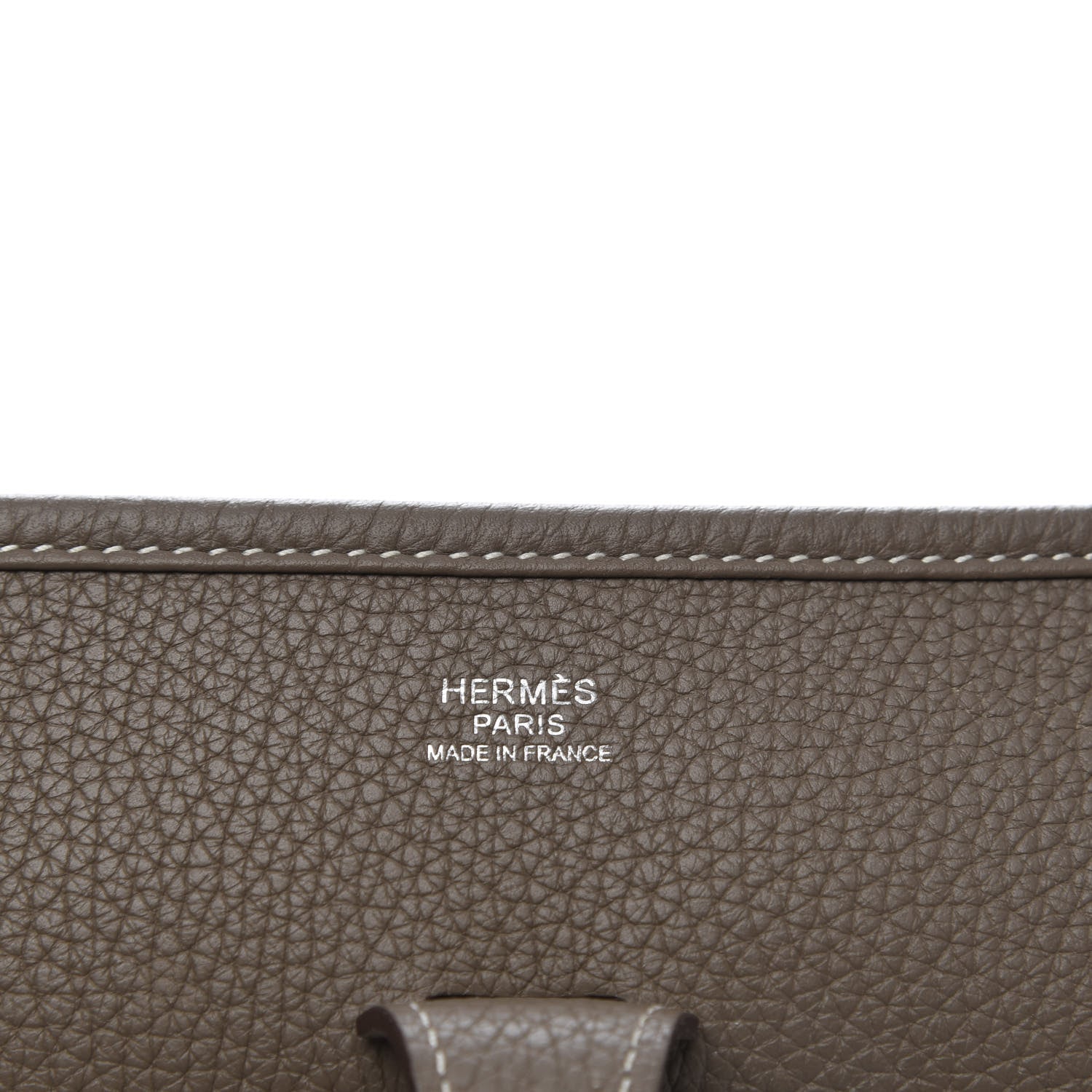 Hermes Taurillon Clemence Evelyne III PM Etoupe 11 of 11