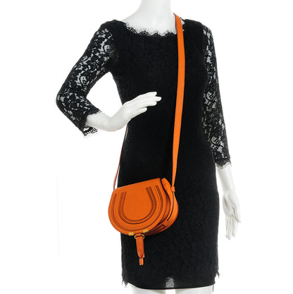 Chloe Calfskin Mini Marcie Round Crossbody Bag Indian Summer 2 of 19