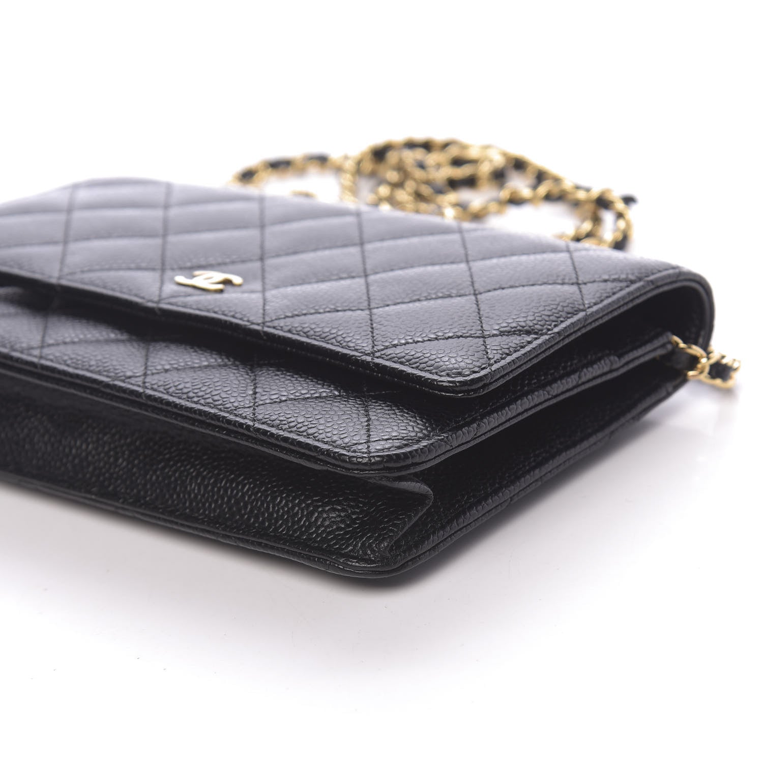 Chanel Caviar Quilted Wallet On Chain WOC Black 11 of 12