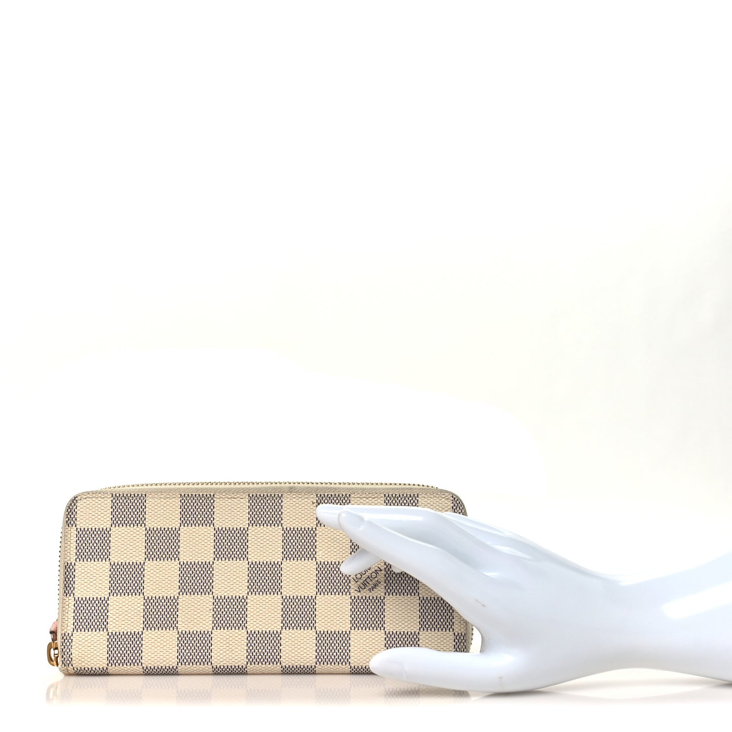Damier Azur Clemence Wallet Rose Ballerine