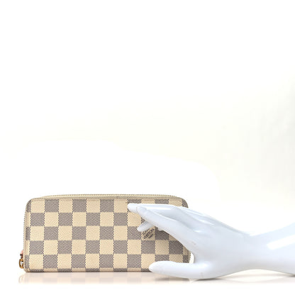 Louis Vuitton Damier Azur Clemence Wallet Rose Ballerine 2 of 7