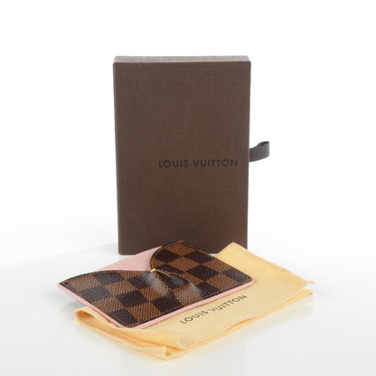 Louis Vuitton Damier Ebene Caissa Card Holder Rose Ballerine 4 of 7