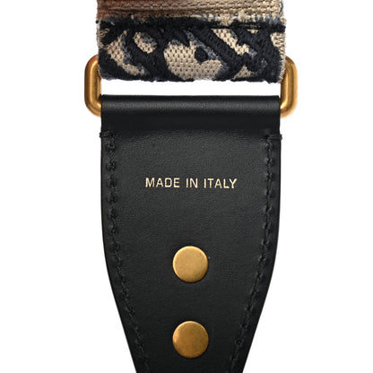 Christian Dior Oblique Studded Shoulder Strap Blue 3 of 4