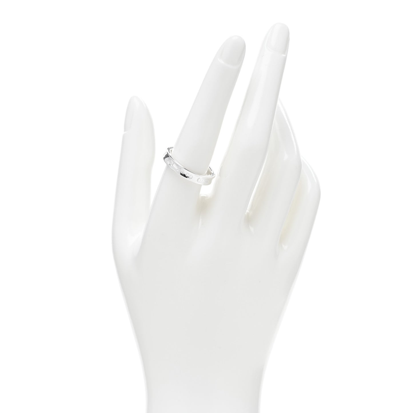 Sterling Silver Narrow 1837 Band Ring 58 8.25