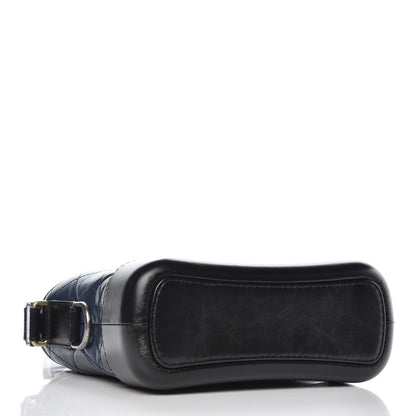Chanel Aged Calfskin Quilted Small Gabrielle Hobo Navy Black 4 of 8