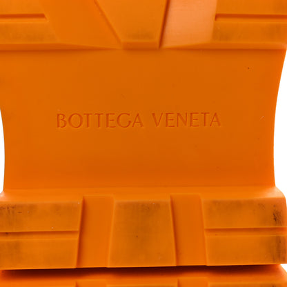 Bottega Veneta Calfskin The Tire Chelsea Boots 39 Black Tangerine 7 of 8