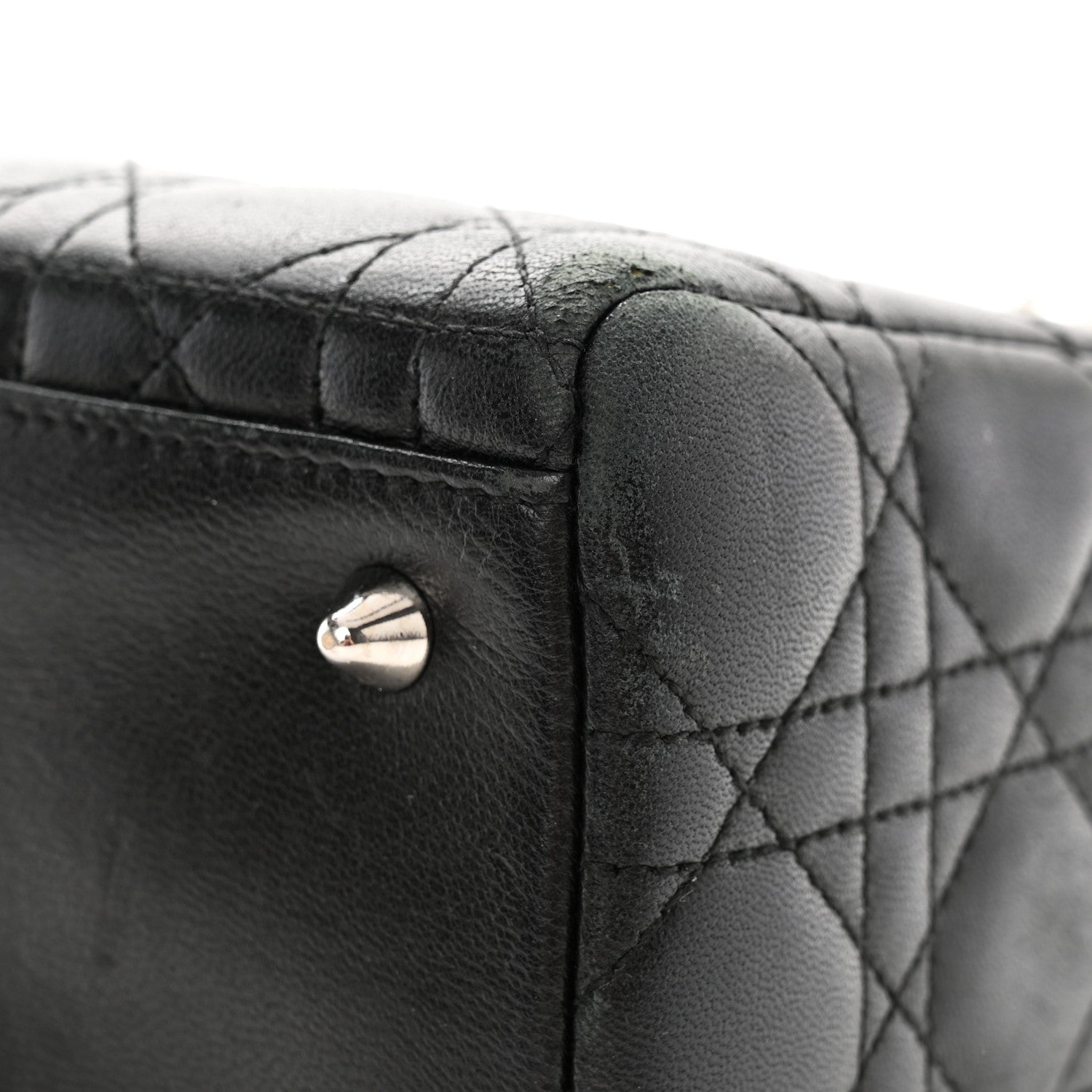 Christian Dior Lambskin Cannage Medium Lady Dior Black 12 of 12