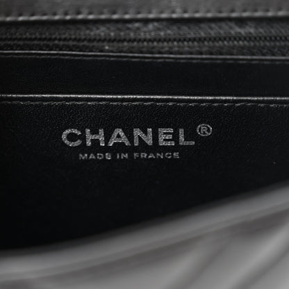 Chanel Lambskin Chevron Quilted Mini Square Flap So Black 6 of 15