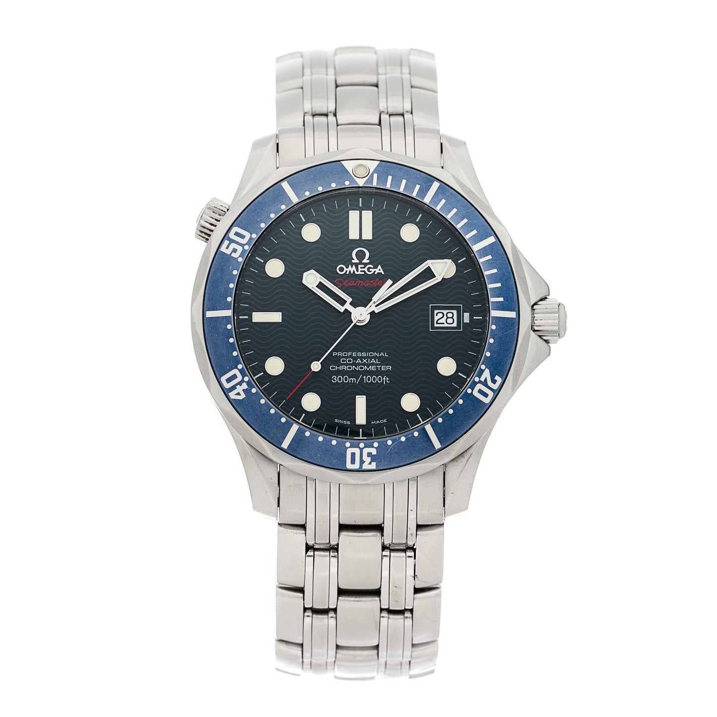 Stainless Steel 41mm Seamaster Diver 300M Co-Axial Automatic Watch Blue 2220.80.00