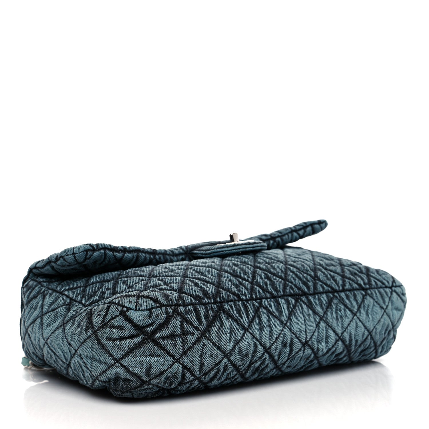 Chanel Denim Quilted Denimpression Flap Blue Black 4 of 10