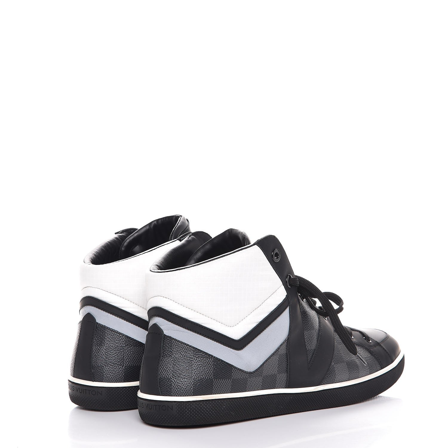 Louis Vuitton Calfskin Damier Graphite Heroes High Top Sneakers 11 4 of 10