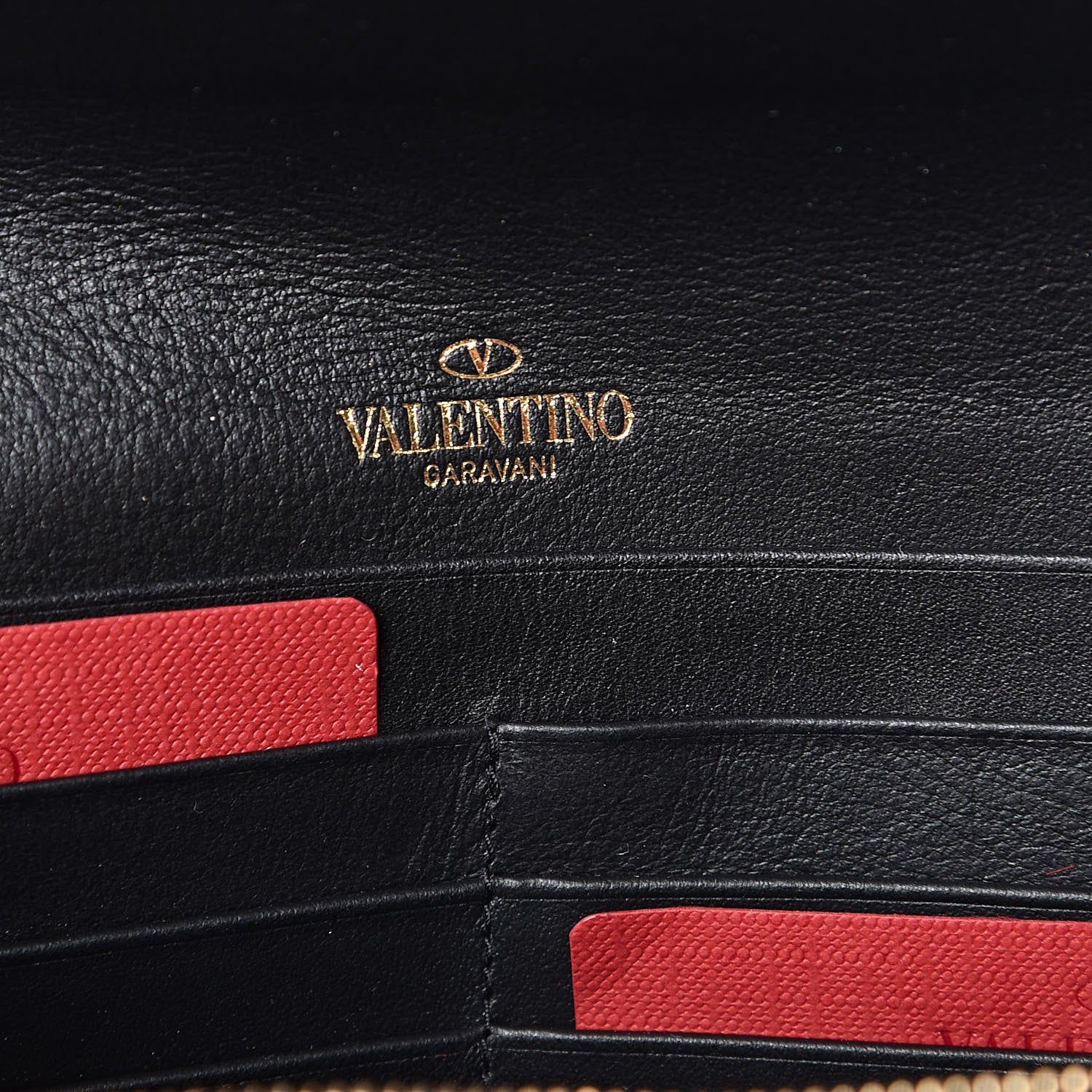 Valentino Garavani Vitello Rockstud Crossbody Wallet on Chain Black 6 of 11