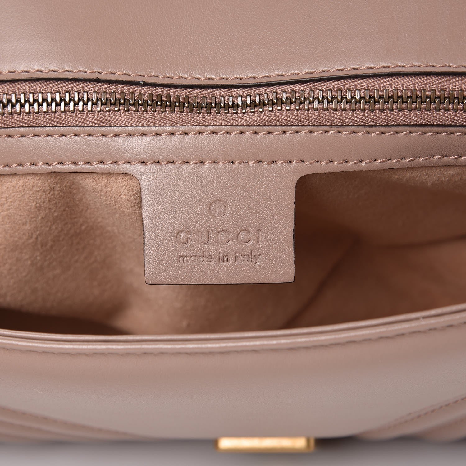 Gucci Calfskin Matelasse Small GG Marmont Shoulder Bag Porcelain Rose 6 of 7
