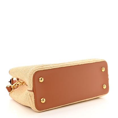 Louis Vuitton Raffia Capucines MM Caramel Ecru 4 of 10