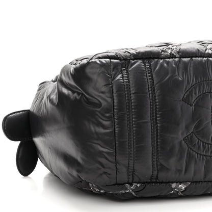 Chanel Nylon Quilted Tweed Stitch Bubble Camera Case Black 9 of 10