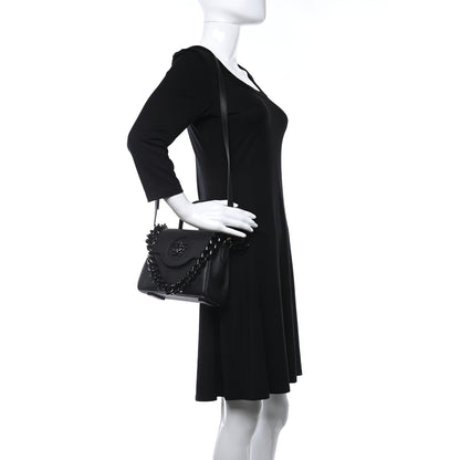 Versace Grained Calfskin Small La Medusa Top Handle Bag Black Lilac 3 of 8