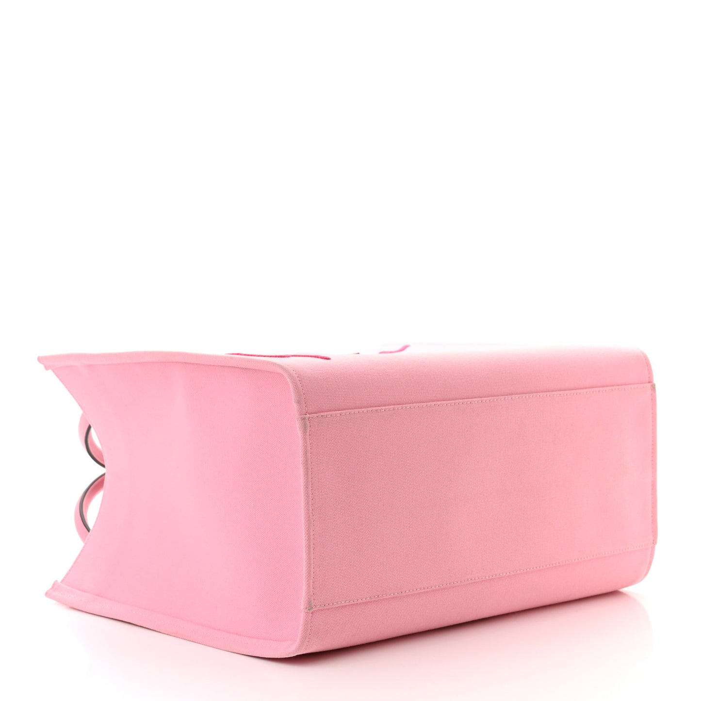 Canvas Suppler Calfskin Cabas GV Signature Tote Pink