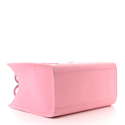 Versace Canvas Suppler Calfskin Cabas GV Signature Tote Pink 4 of 12