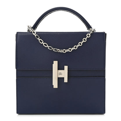 Hermes Chevre Mysore Cinhetic Boxy Top Handle Bag Blue Encre 1 of 11
