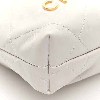 Chanel Shiny Calfskin Quilted Mini Chanel 22 White 8 of 9