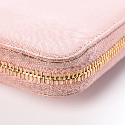 Prada Saffiano Fiocco Bow Zip Around Wallet Orchidea 18 of 24