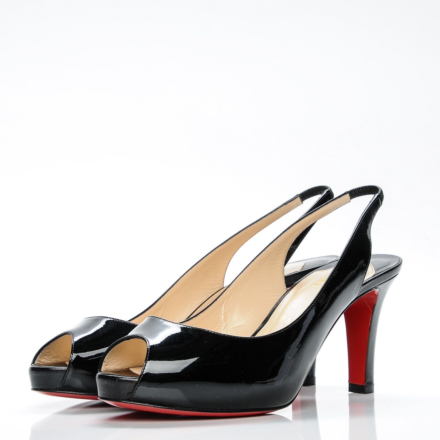 Christian Louboutin Patent No Prive 90 Pumps 38 Black 3 of 8