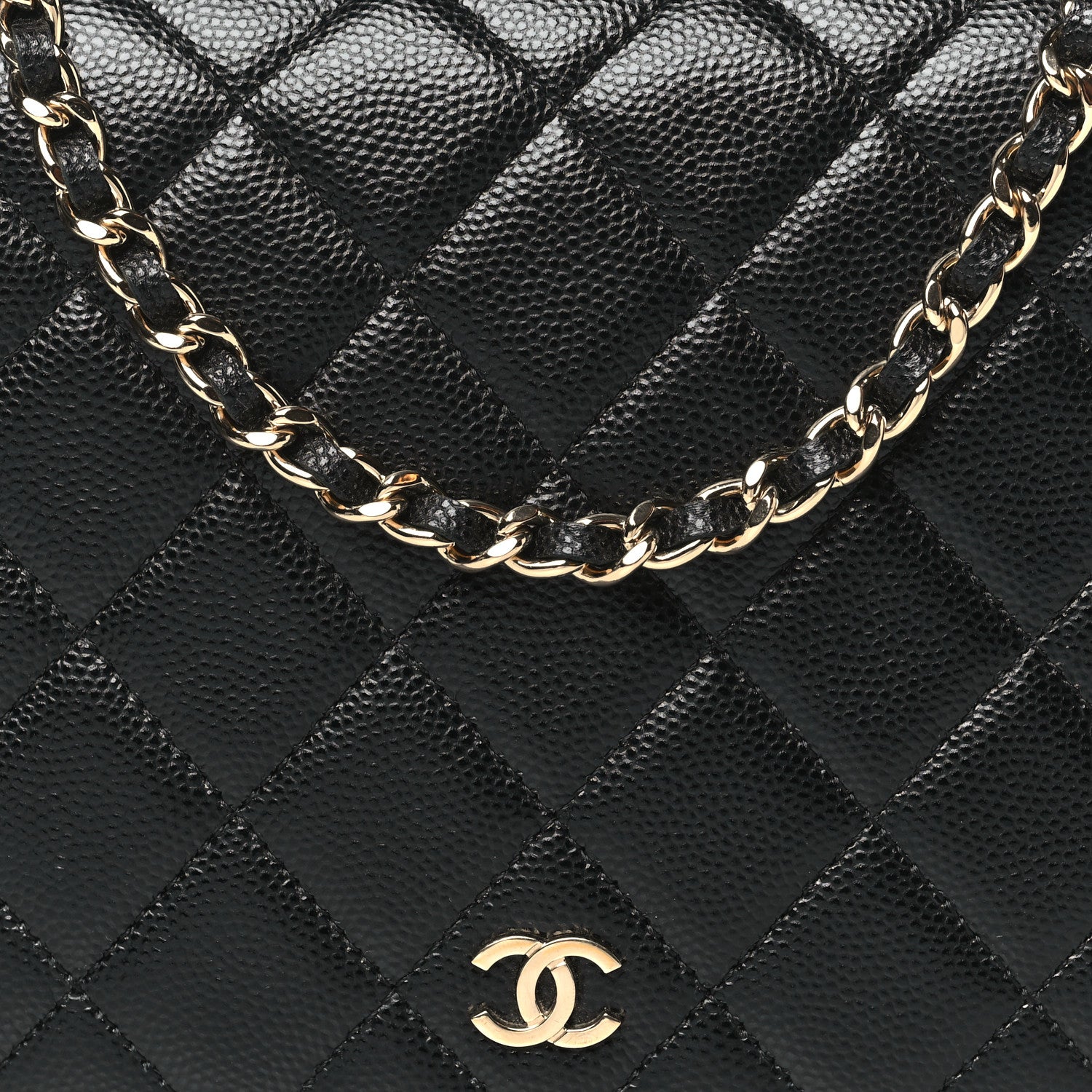 Chanel Caviar Quilted Clutch With Chain  Black 9 of 11
