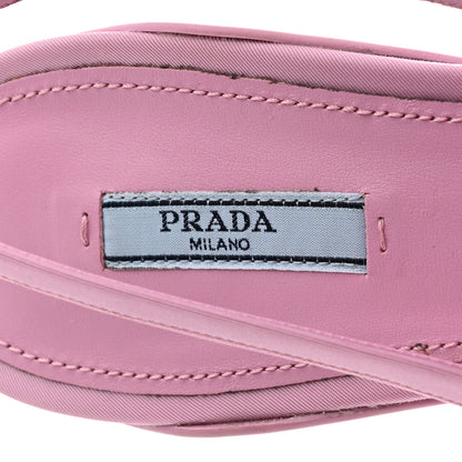 Prada Nylon Flower Pointed Toe 45mm Slingback Pumps 40 Primula 6 of 9