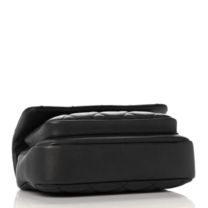 Chanel Calfskin Quilted Top Handle Flap Black 4 of 10