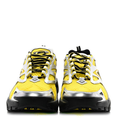 Louis Vuitton Metallic Calfskin Mesh Mens LV Runner Tatic Sneakers 8 Yellow 3 of 10
