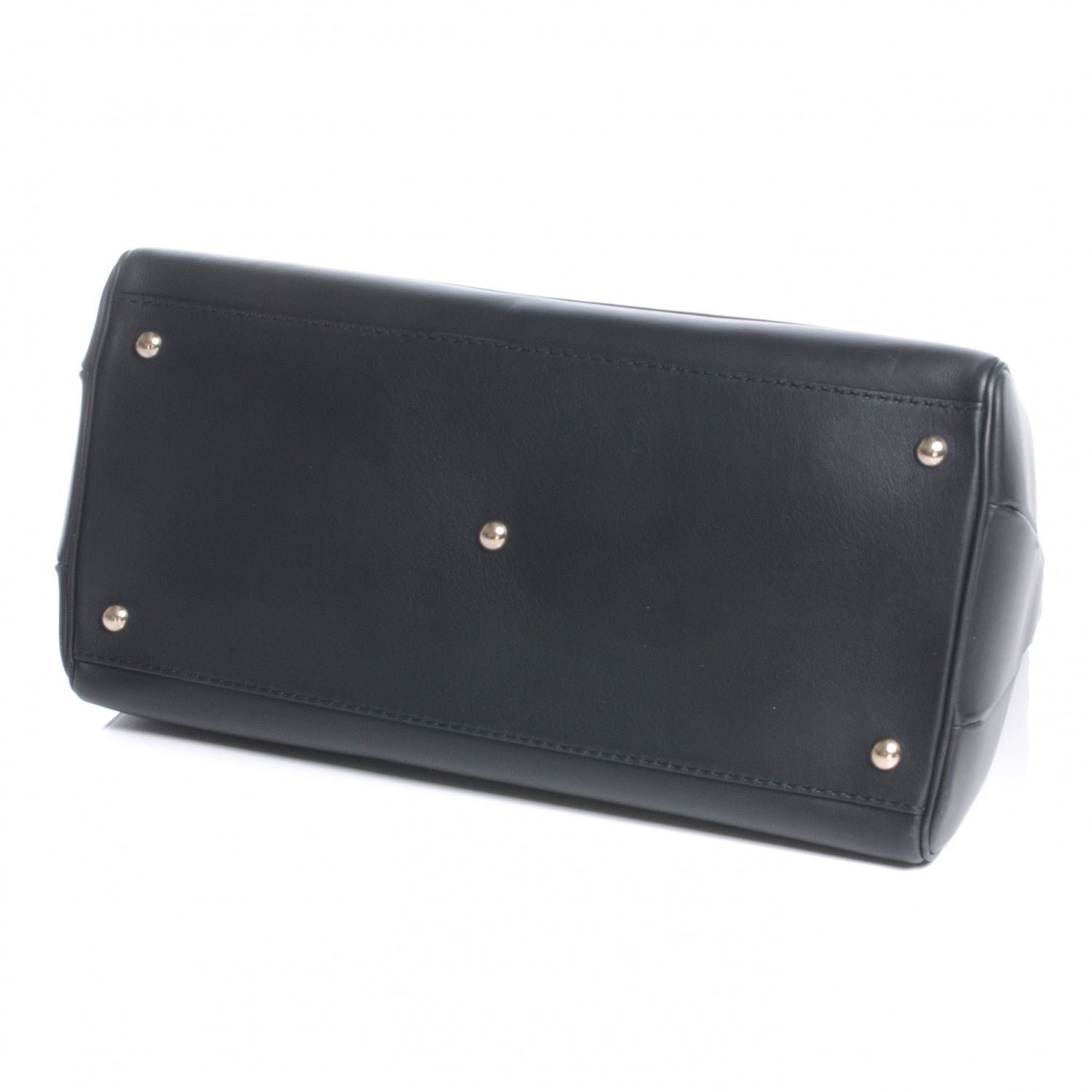 Gucci Leather Bold Bamboo Medium Top Handle Bag Black 4 of 8