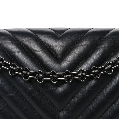 Chanel Sheepskin Chevron Quilted 2.55 Reissue 225 Double Flap So Black 8 of 10