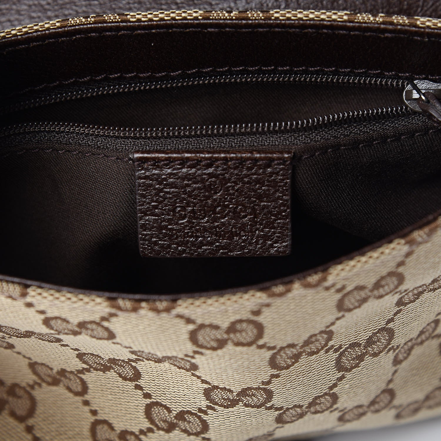 Gucci Monogram Waist Pouch Bag Dark Brown 6 of 10