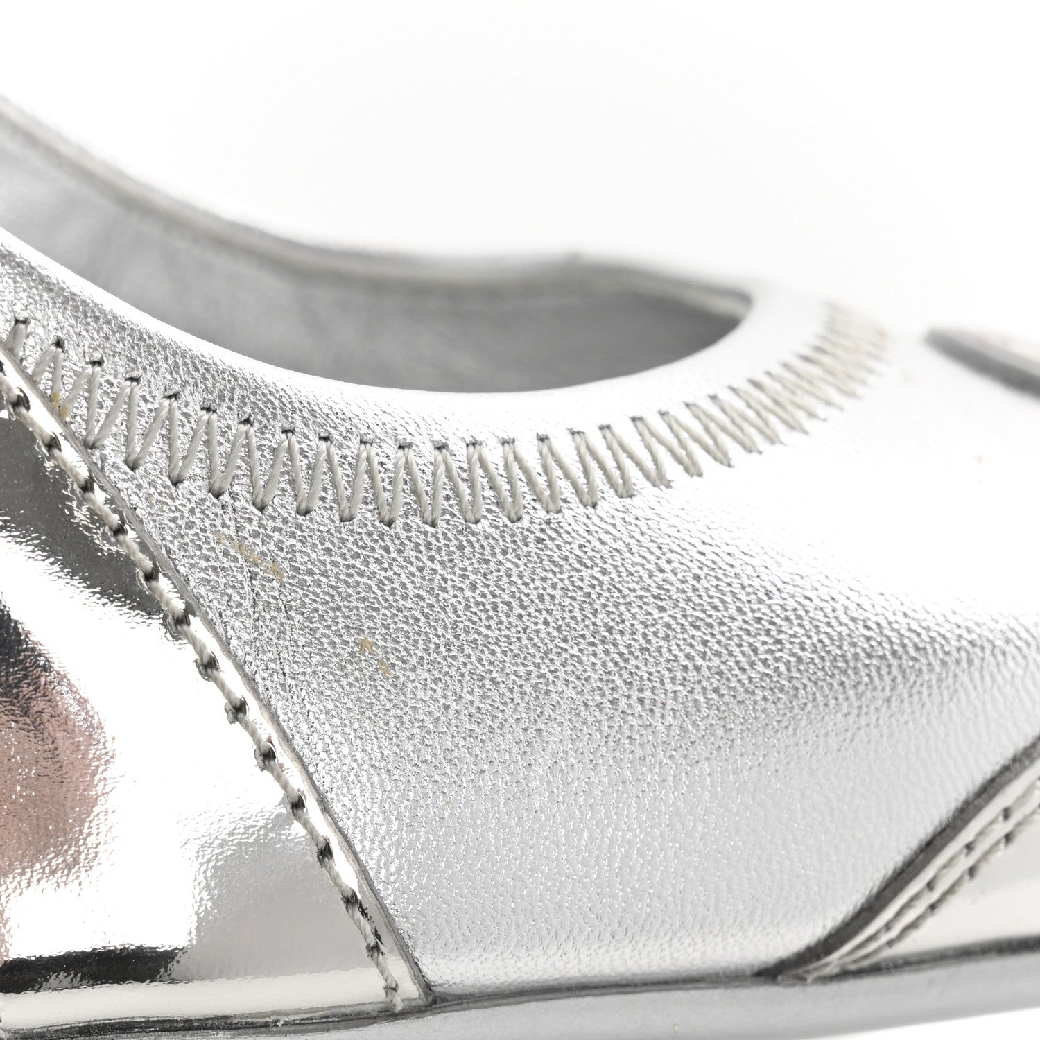 Louis Vuitton Metallic Lambskin Archlight Slingback Pumps 37.5 Argent 10 of 10