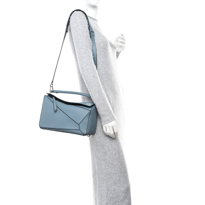 Loewe Calfskin Medium Puzzle Bag Stone Blue 2 of 10