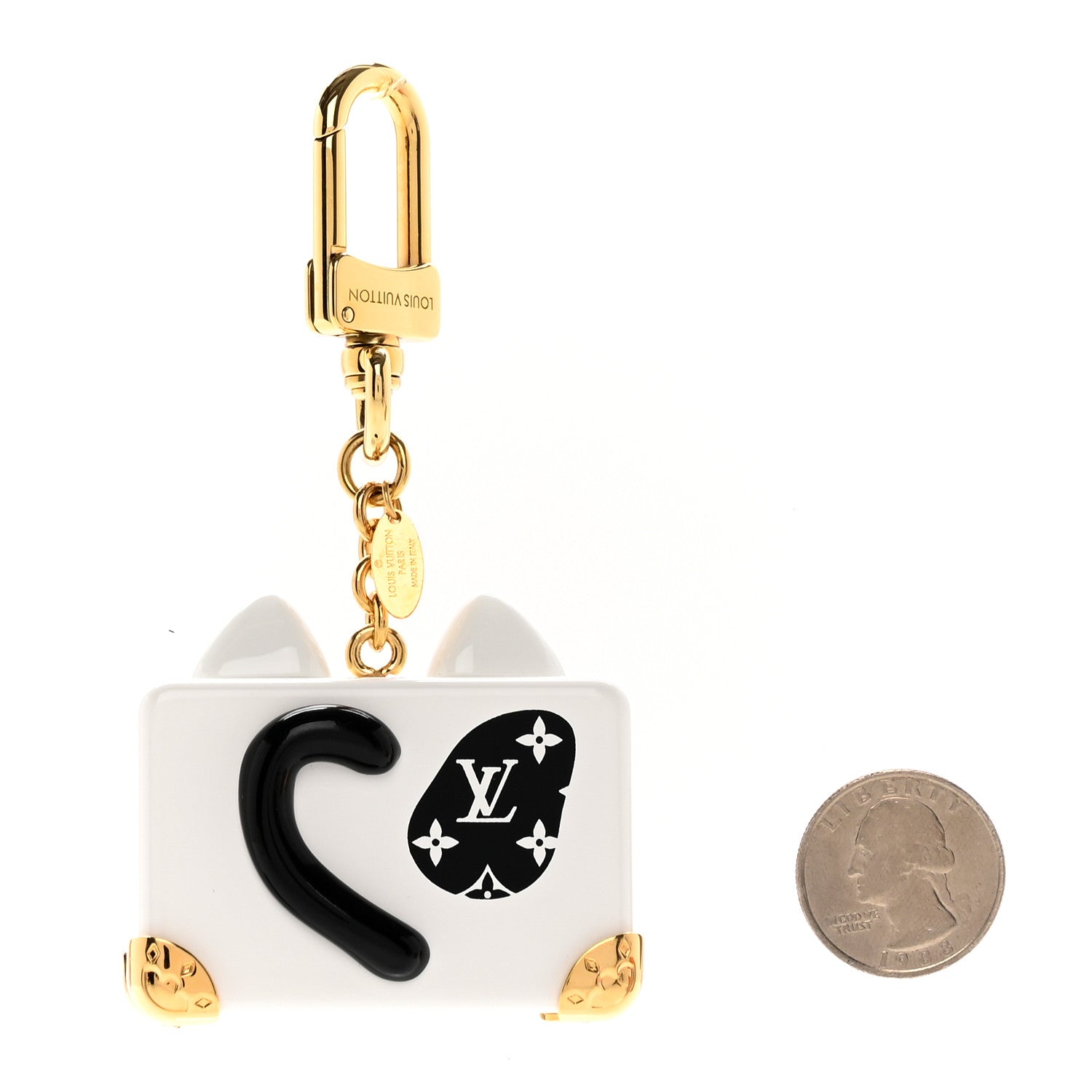 Louis Vuitton Resin Crystal Catrunk Bag Charm Keyring 2 of 4