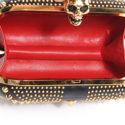 Alexander McQueen Britania Studded Skull Box Clutch Black 5 of 7
