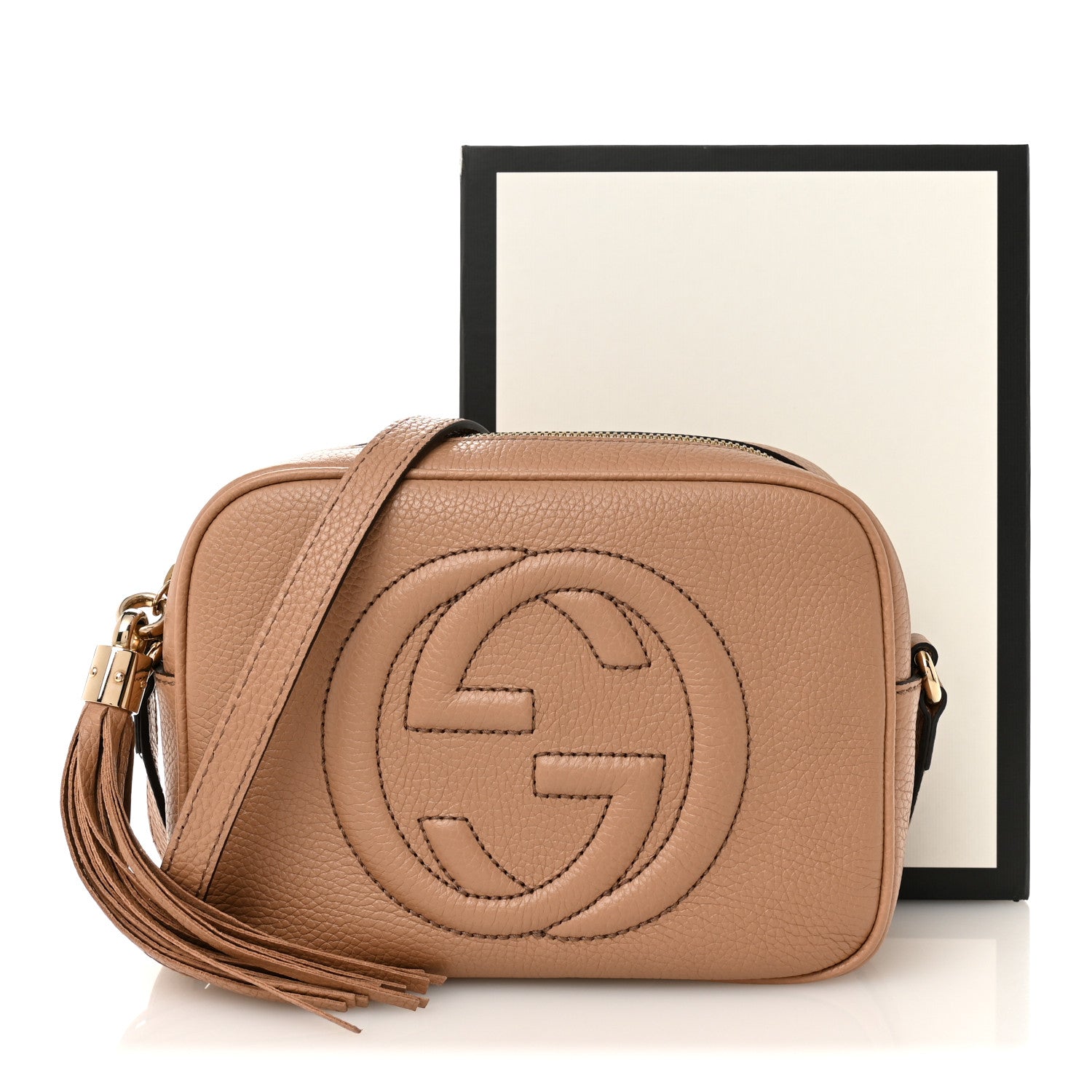 Gucci Pebbled Calfskin Small Soho Disco Bag Rose Beige 14 of 14