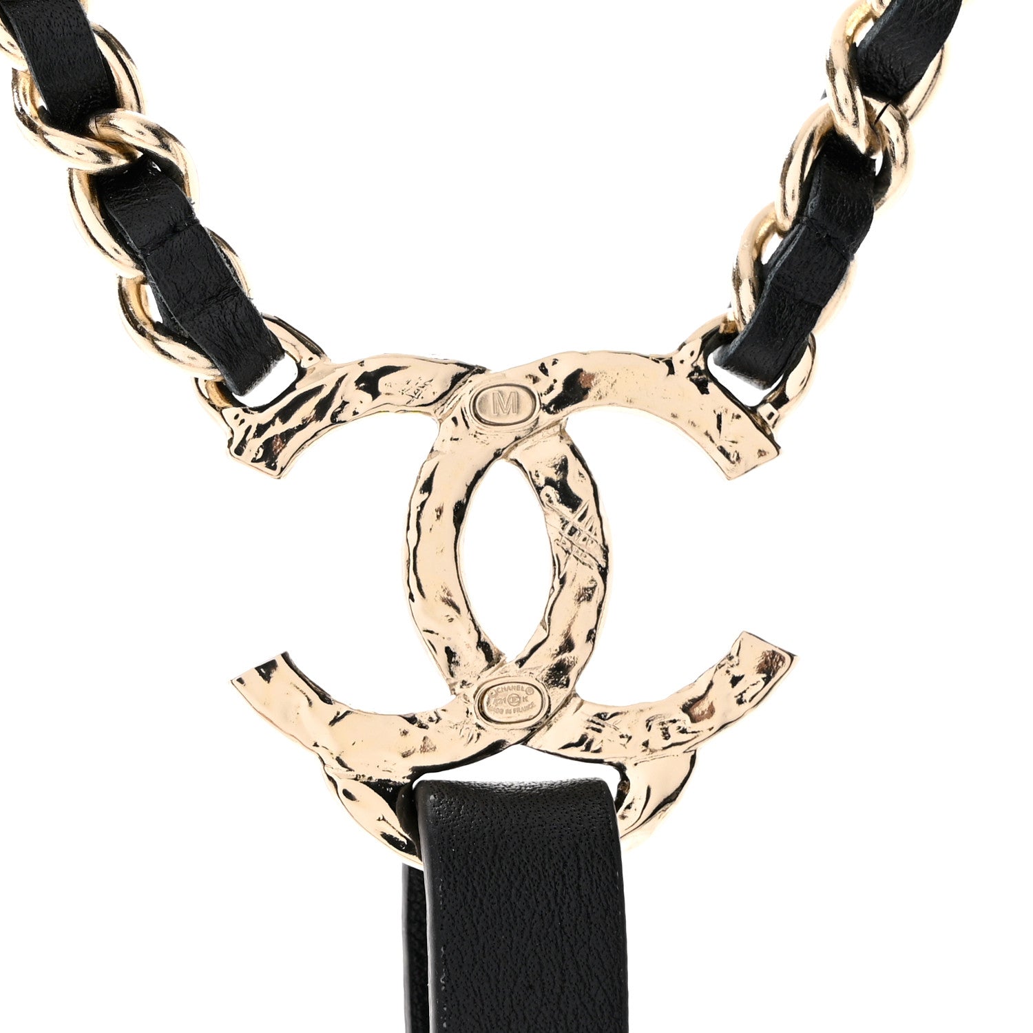 Chanel Calfskin CC Chain Suspenders M Black 3 of 4