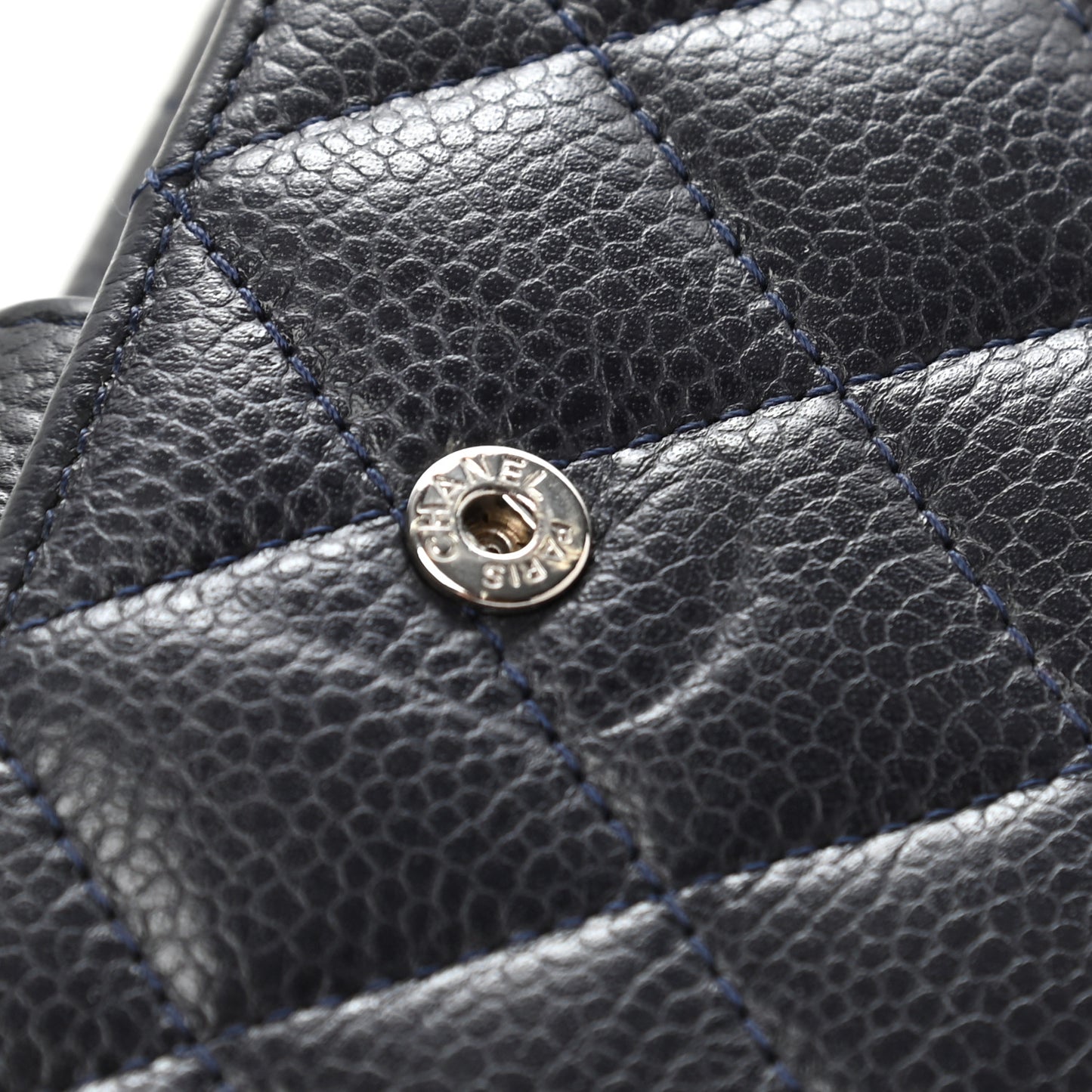 Caviar Quilted Large Flap Wallet Black