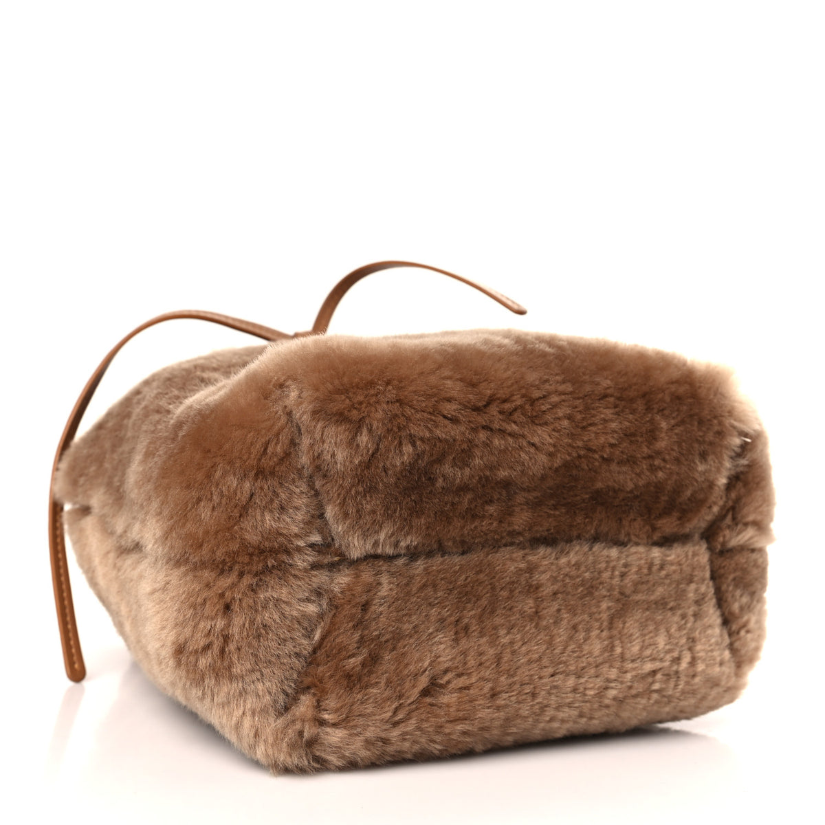 Mansur Gavriel Shearling Mini Bucket Bag Camel 4 of 8