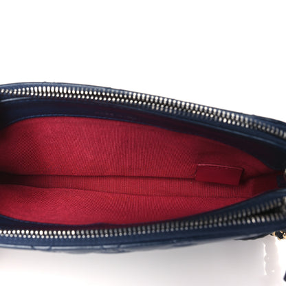 Chanel Aged Calfskin Quilted Small Gabrielle Clutch With Chain Navy Black 5 of 11