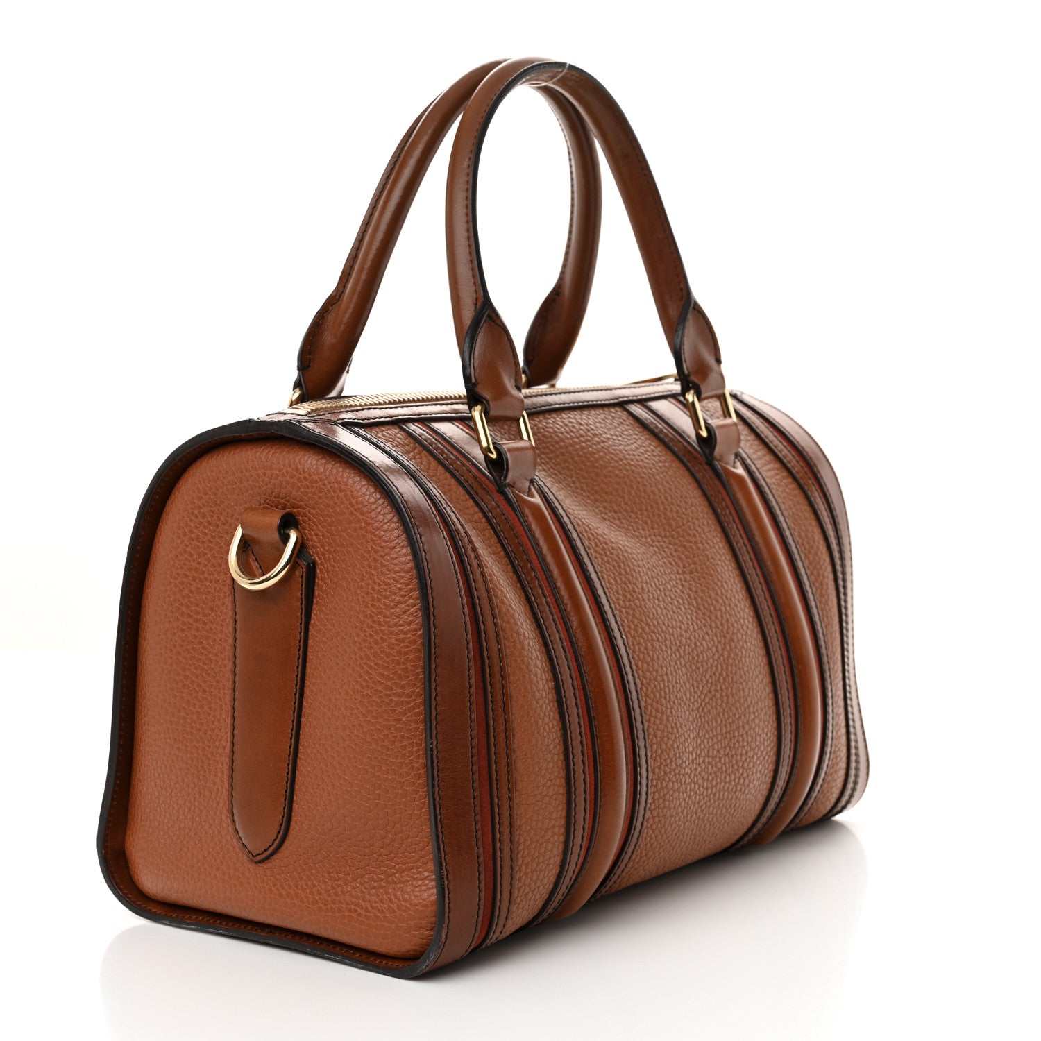 Burberry Grainy Calfskin Medium Alchester Bowling Bag Brown 3 of 13